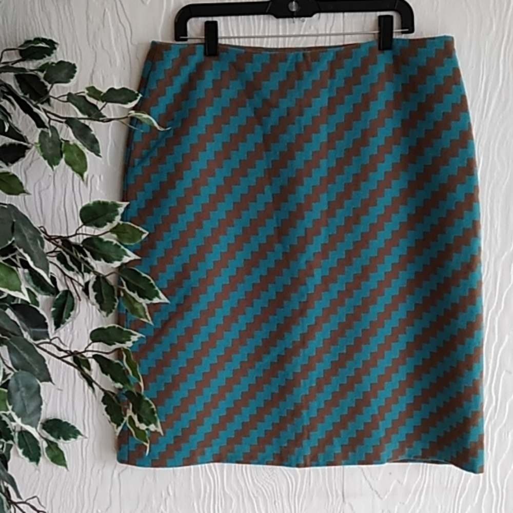 J. Crew wool zig zag skirt